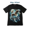 Front view of majestic eagle dreamcatcher t-shirt showing the glow in the dark effect.