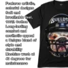 Close-up of the 100% cotton fabric texture on the bulldog football graphic tee.