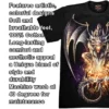Close-up of the 100% cotton fabric texture for the fiery magic dragon graphic tee.