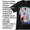 Close-up of the 100% cotton fabric texture for a magic mystic unicorn graphic tee.