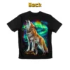 Northern Lights Wolf Graphic Tee — Glow-in-the-Dark - Image 3