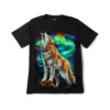 Northern Lights Wolf Graphic Tee — Glow-in-the-Dark