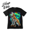 Northern Lights Wolf Graphic Tee — Glow-in-the-Dark - Image 8