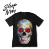 Sugar Skull Rose Graphic Tee — Glow-in-the-Dark - Image 8