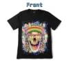 Vibrant Skull & Headphones Graphic Tee — Glow-in-the-Dark - Image 2