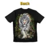 Back view of white tiger mystic bamboo graphic t-shirt.