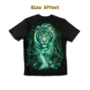 Back view of white tiger mystic bamboo graphic t-shirt. Featuring glow in the dark effect.