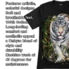 Close-up of the 100% cotton fabric texture for white tiger mystic bamboo graphic tee.