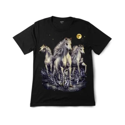 wild horses, moonlight, Graphic tee, Glow in the Dark, Magic Mystic Shoppe