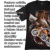 Bald eagle motorcycle t-shirt. Close-up texture shot of the 100% cotton fabric.