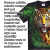 Close-up of a fierce tiger jungle t-shirt fabric quality featuring design details.