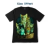 Front view of a Kittens Cat Basket t-shirt showing glow-in-the-dark effect.