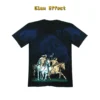 Back view of the Native Warriors Horseback Riding t-shirt displaying glow-in-the-dark effect.